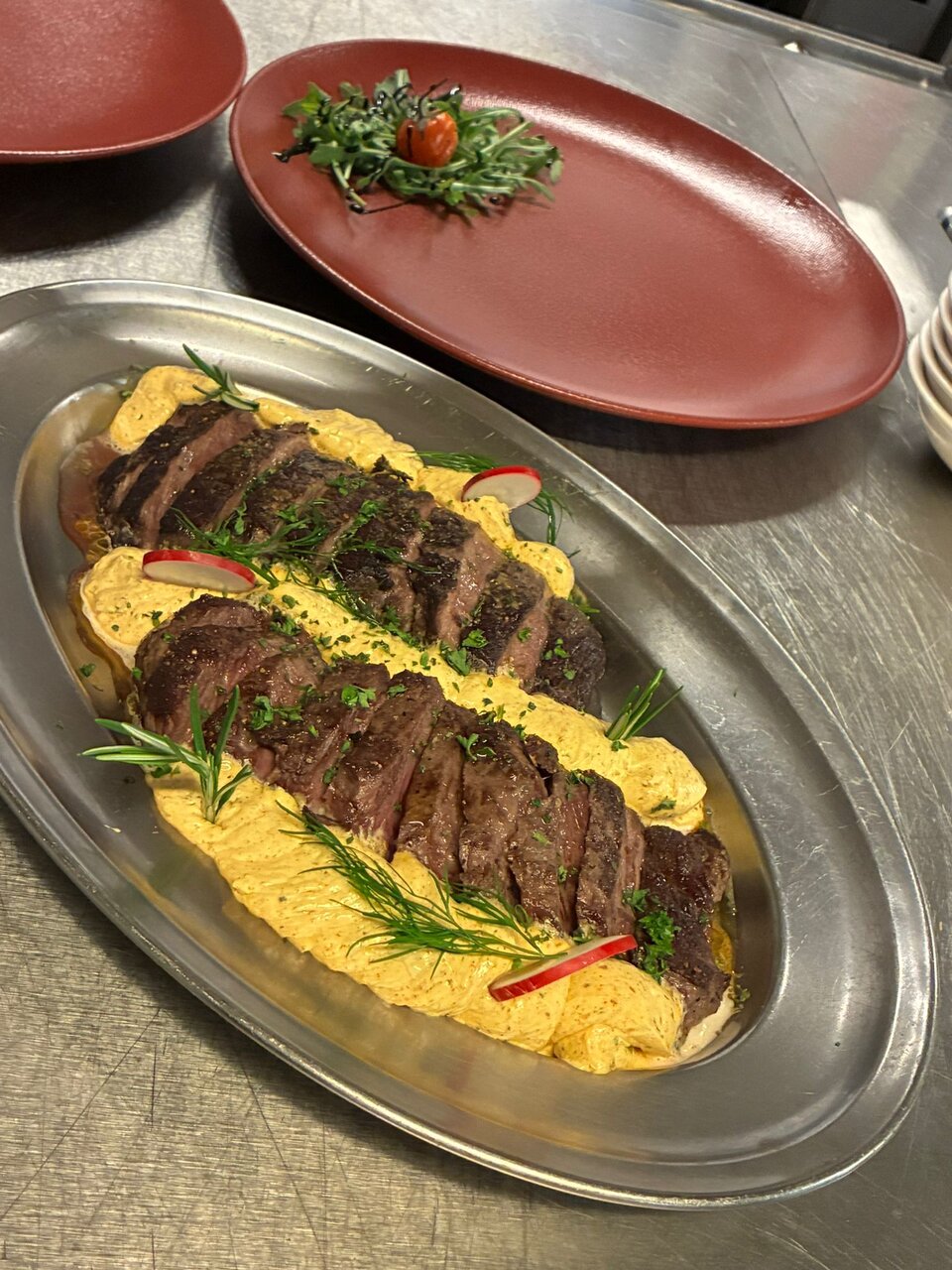Entrecôte sur réchaud